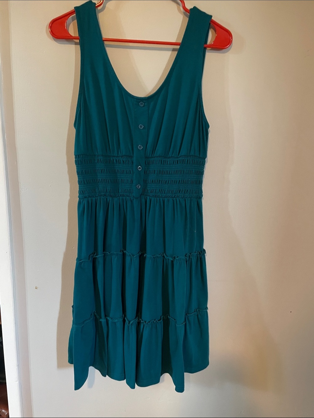 Sleeveless Teal A-line Midi Dress